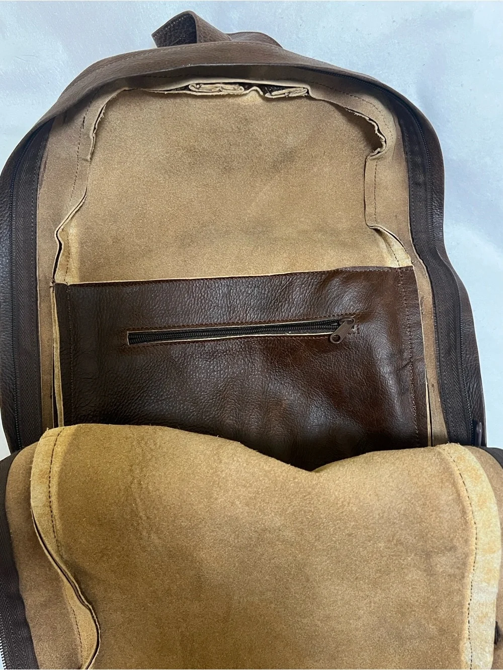 Men's Or Women’s Brown Leather Backpack - Modern Everyday Carry